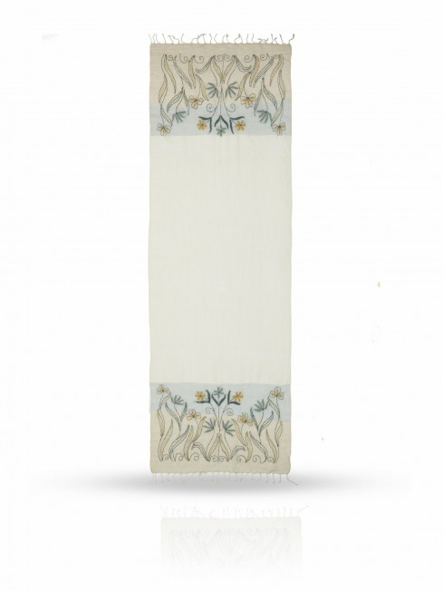 Палантин Женский ZW.EMB/WHITE.BEIGE